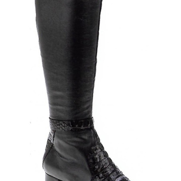 Floater Croco Preto - Salto alto - 4cm