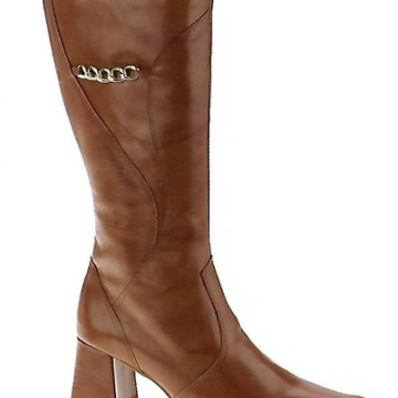 Couro Mesclado Caramelo - Cano alto - 34cm