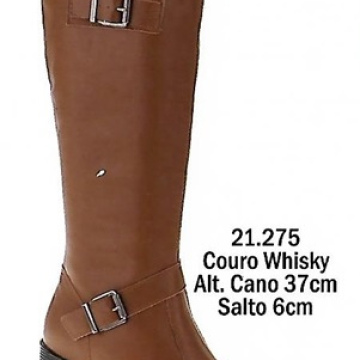 Couro Whiski - Cano Alto 2191 37cm Salto 6cm