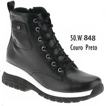Coturno Couro Preto - 50W 848